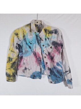 Taxi Tye Dye Jean Jacket size small